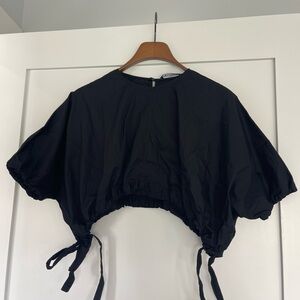 Zara black crop top